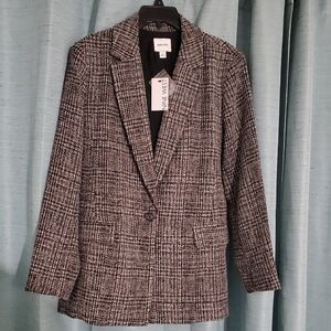 Nine West Women's Classic Plaid Blazer